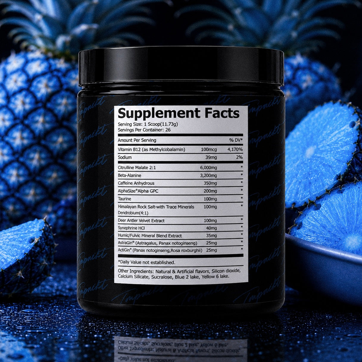 No Excuses Pre-Workout - Blue Pineapple
