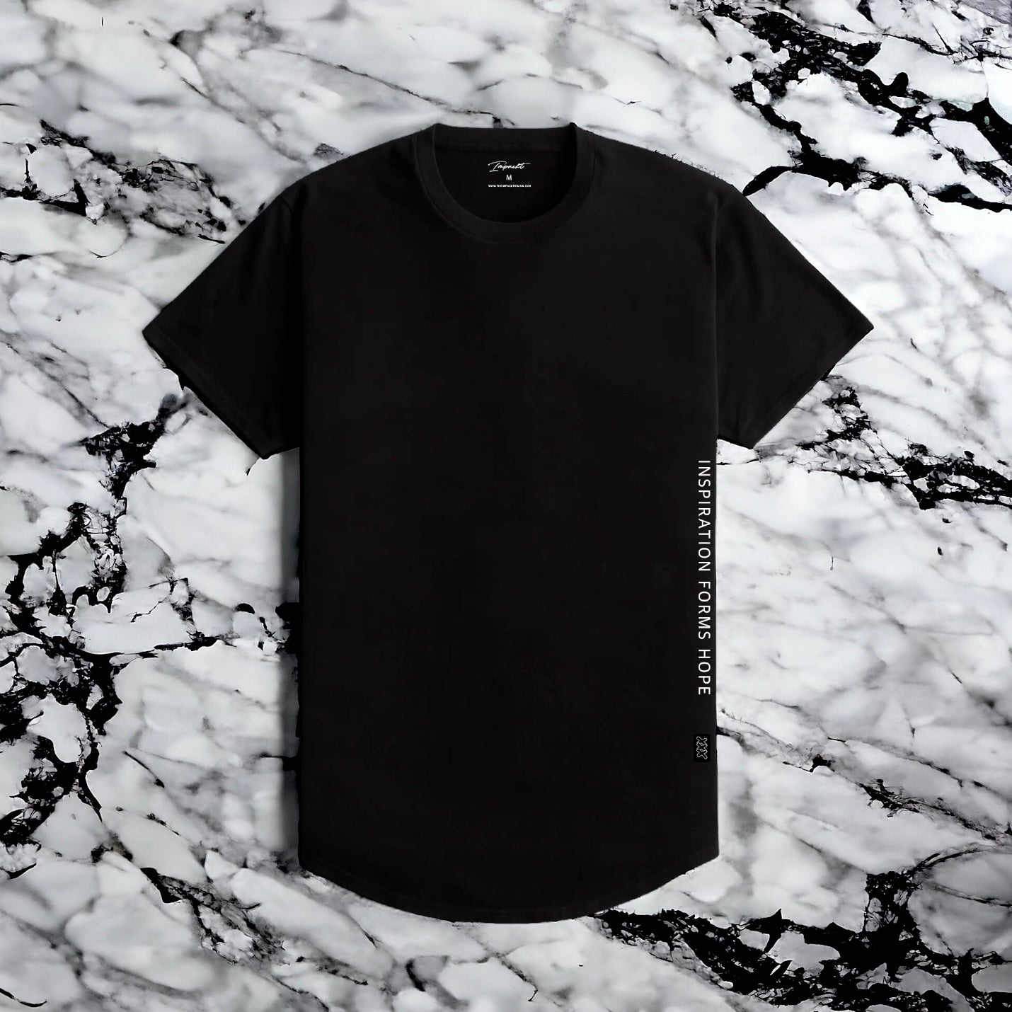 Men's Signature Fitted Tee - Scallop Bottom