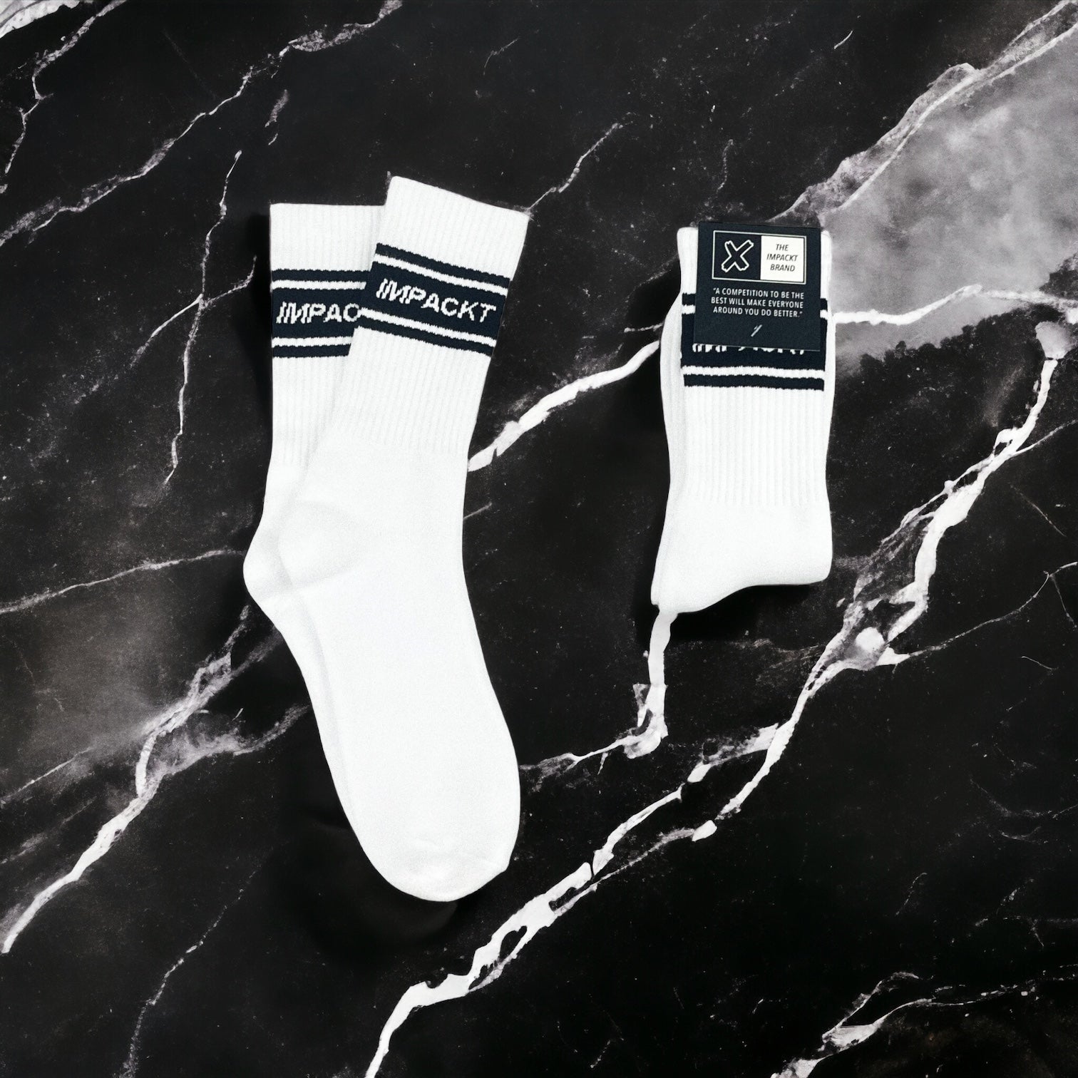 Signature Athletic Crew Socks - White